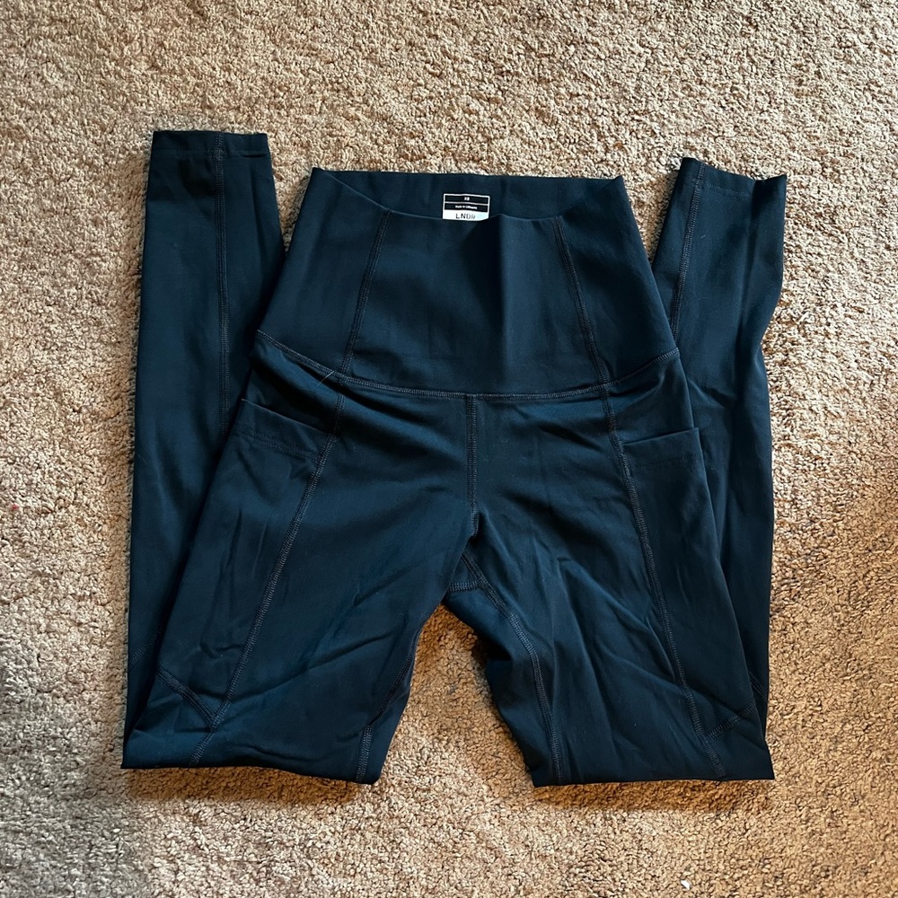 LNDR Fatal Attraction 8/8 Super High Waisted Leggings in Marine Blue